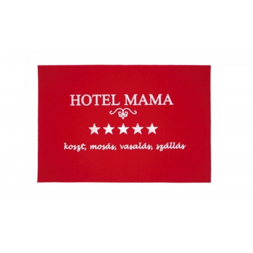 Vicces Gumis Lábtörlő piros - HOTEL MAMA